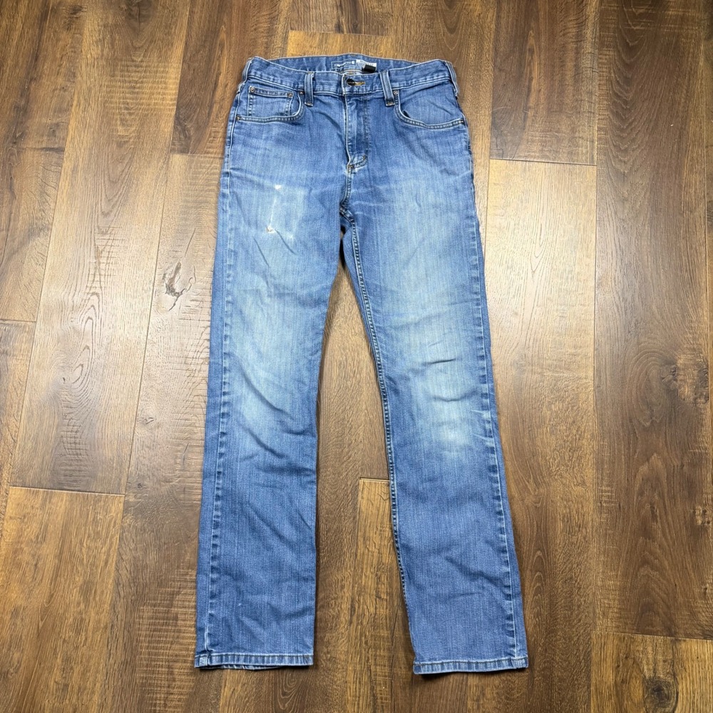 Carhartt Mens Relaxed Fit Jeans Blue Denim Workwear 30x32 (Fits 30x31)